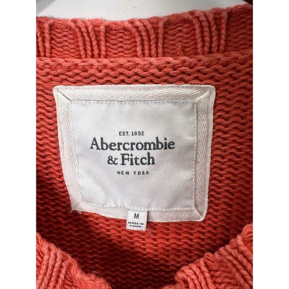 Vintage Abercrombie & Fitch Women's Cardigan Sweater Size M Patch Y2K 90S Preppy - Picture 4 of 8